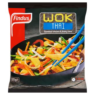 Findus Wok Thai gyorsfagyasztott enyhén fűszerezett wok zöldségkeverék fafülgombával 325 g