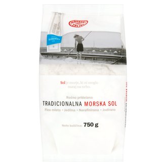 Piranske Soline finom szemcsés, jódozott tengeri só 750 g