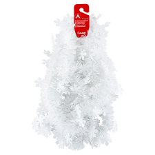 Jumi Whitw Snowflake Tinsel Garland 70 mm x 3 m