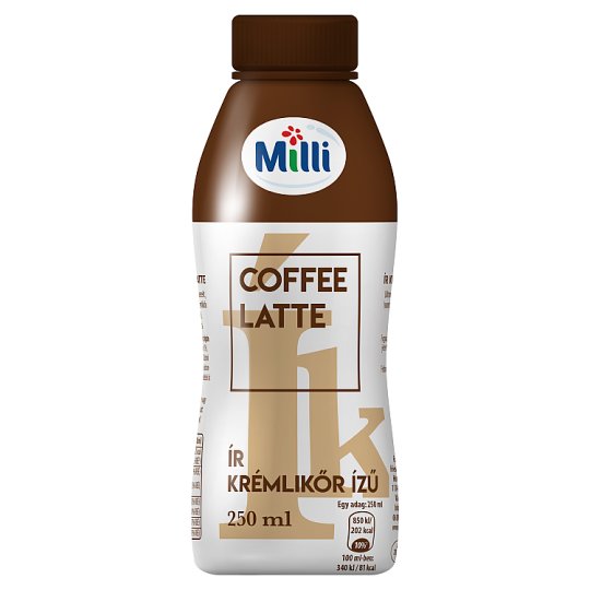 Milli Coffee Latte ír krémlikőr ízű tejeskávé tejszínnel 250 ml
