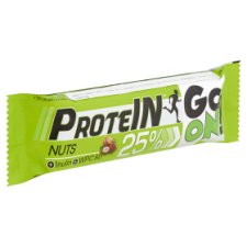 Protein Go On! magas fehérjetartalmú mogyorószelet inulinnal és tejcsokoládéval 50 g