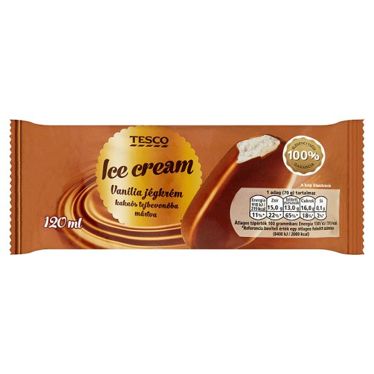 Tesco Vanilla Ice Cream Coated in Milk Compound 120 ml Tesco Online