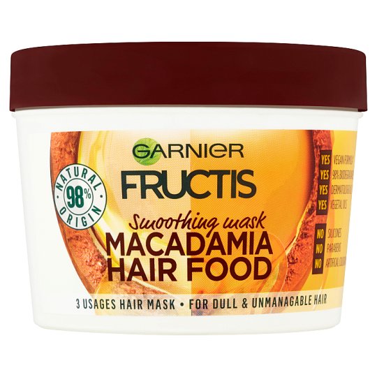 Garnier Fructis Macadamia Hair Food 3 féleképpen használható hajpakolás 390 ml