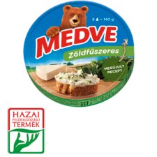 Medve Spreadable Processed Semi-Fat Cheese with Herbs 8 x 17,5 g (140 g)