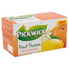 Pickwick Fruit Fusion Fruit Tea with Lemon and Orange Peel and Elder Flower Flavour 20 Tea Bags 40 g