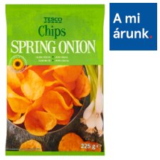 Tesco újhagyma ízű burgonyachips 225 g