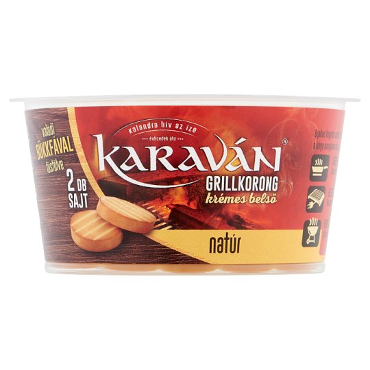 Karaván Grillkorong füstölt, vágható, zsíros natúr ömlesztett sajt 160 g
