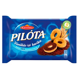 Győri Pilóta vaníliás karika kakaós tejbevonómasszával 150 g