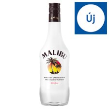 Malibu kókusz ízesítésű rum alapú likőr 21% 0,5 l