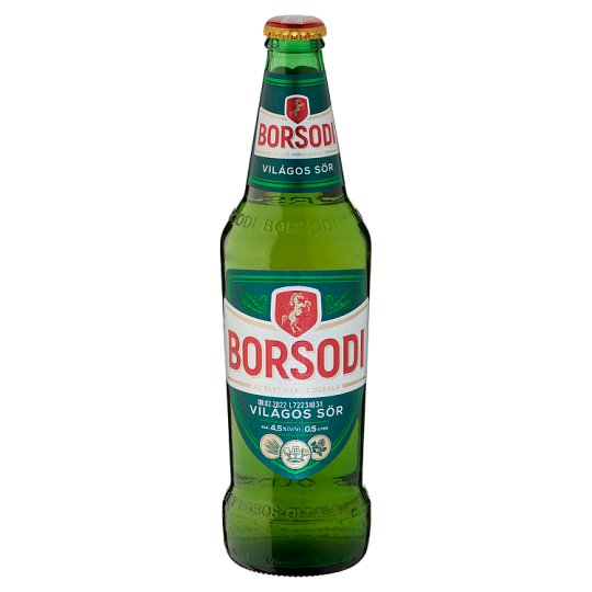 Borsodi világos sör 4,5% 0,5 l