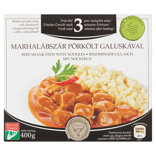 Gazsi marhalábszár pörkölt galuskával 400 g