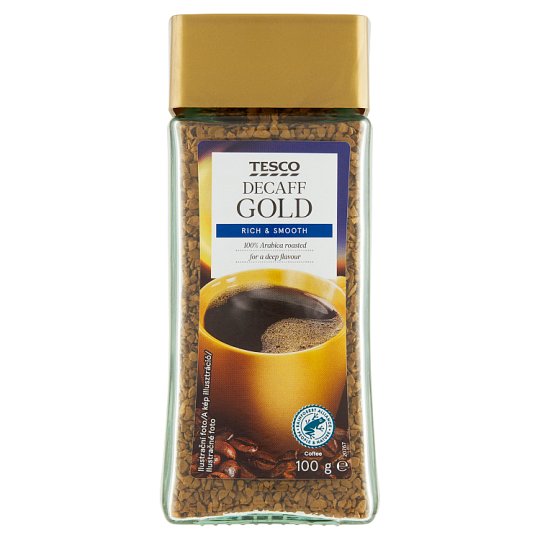 Tesco Decaff Gold koffeinmentes, fagyasztva szárított instant kávé 100 g
