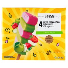 Tesco Apple-Strawberry Flavoured Ice Lollies 4 x 81 ml (324 ml)