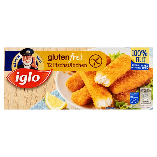 Iglo gyorsfagyasztott gluténmentes halrudacska 360 g