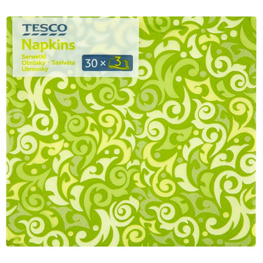 Tesco szalvéta 3 rétegű 33 cm 30 db