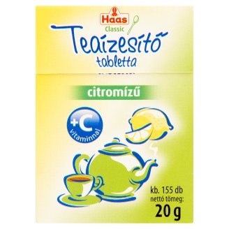 Haas Classic citromízű teaízesítő tabletta C-vitaminnal 155 db 20 g