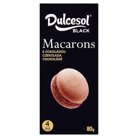 Dulcesol Black csokoládé ízű macaron 80 g