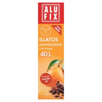 Alufix 40 literes fűszeres mandarin illatú szemeteszsákok zárószalaggal 12 db