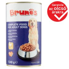 Brunos Complete Pet Food for Adult Dogs, Snacks with Poultry in Sauce 1240 g