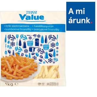 Tesco Value gyorsfagyasztott, elősütött hasábburgonya 1 kg