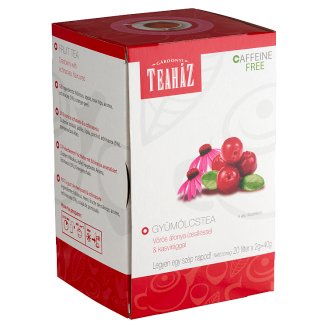 Gárdonyi Teaház gyümölcstea vörös áfonya ízesítéssel & kasvirággal 20 filter 40 g