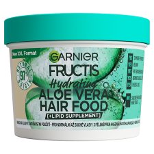 Garnier Fructis Hair Food Hidratáló Aloe Vera hajpakolás normál és száraz hajra, 400 ml
