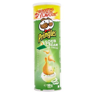 Pringles hagymás-tejfölös ízesítésű snack 165 g