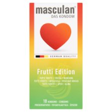 Masculan Frutti Edition síkosítóval ellátott, aromásított színes gumióvszer 10 db