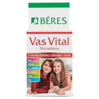 Béres Egészségtár Vas Vital filmtabletta 30 db 21,8 g