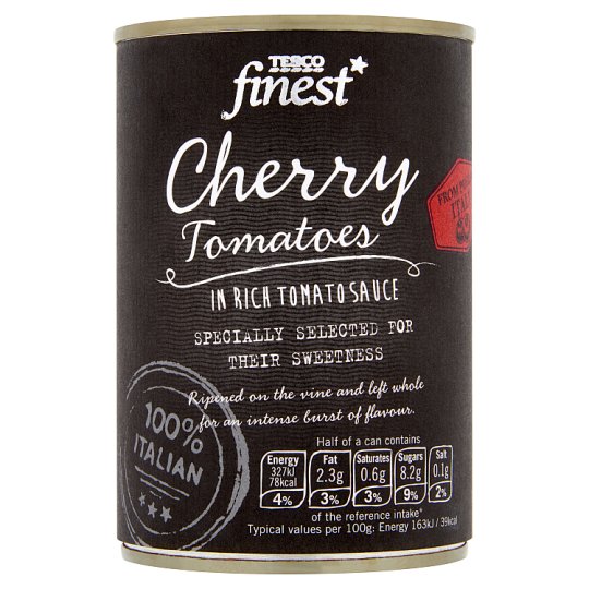 Tesco Finest Cherry Tomatoes in Rich Tomato Sauce 400 g Tesco Online