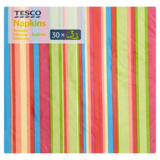 Tesco szalvéta 3 rétegű 33 cm 30 db