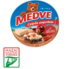 Medve Semi-Fat Processed Cheese Spread with Hot Paprika 8 x 17,5 g (140 g)