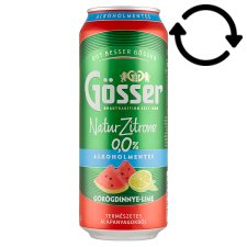 Gösser Natur Zitrone görögdinnye-lime ízű alkoholmentes sörital 0,0% 500 ml