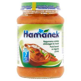 Hamánek Nagymama csirkéje zöldséggel és rizzsel bébiétel 7 hónapos kortól 190 g