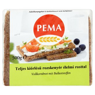 Pema teljes kiőrlésű rozskenyér élelmi rosttal 500 g