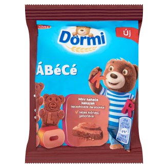 Dörmi ÁBéCé mini kakaós kekszek tejcsokoládé darabokkal 25 g