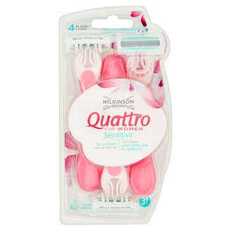 Wilkinson Sword Quattro For Women Sensitive 4 pengés eldobható borotva 3 db