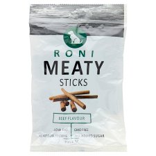 Roni Meaty Sticks marhás húsrúd jutalomfalat kiegészítő takarmány felnőtt kutyák számára 200 g
