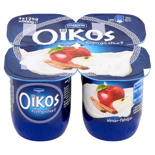Danone Oikos Görög almás-fahéjas élőflórás krémjoghurt 4 x 125 g
