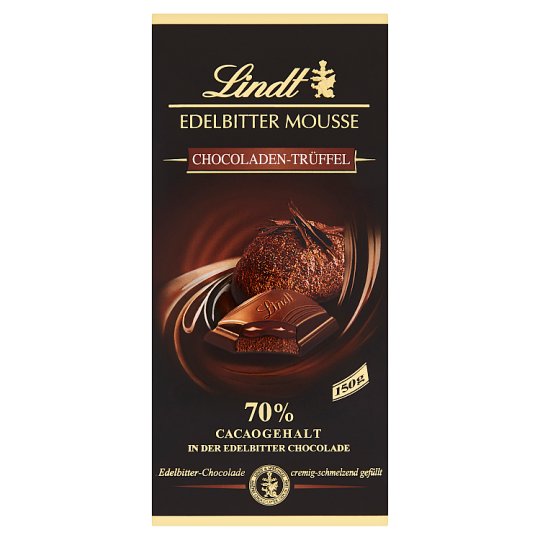 Lindt étcsokoládéhabbal és trüffelkrémmel töltött étcsokoládé 150 g