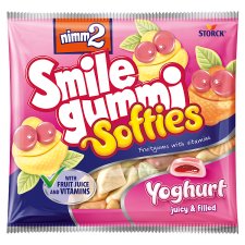 nimm2 Smilegummi Softies Soft Mixed Fruit Flavoured Yoghurt Filled Gummy Candy with Vitamins 90 g