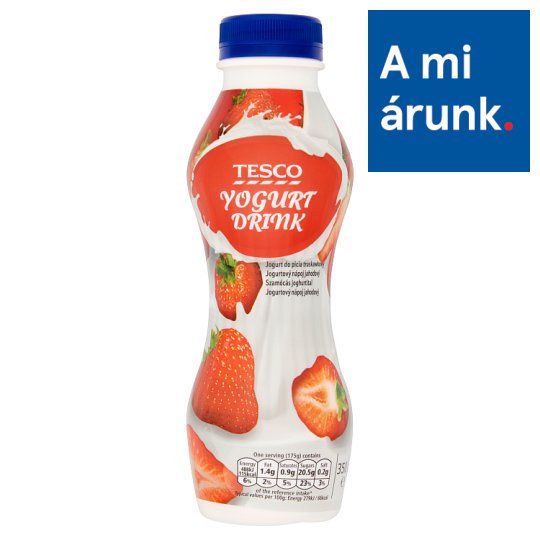 Tesco Low Fat Yogurt Drink With Strawberry 350 G Tesco Groceries tesco-low-fat-yogurt-drink-with-strawberry-350-g-tesco-groceries