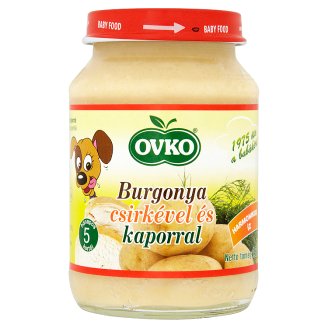 Ovko glutén- és tejszármazékmentes burgonya csirkével és kaporral bébiétel 5 hónapos kortól 190 g