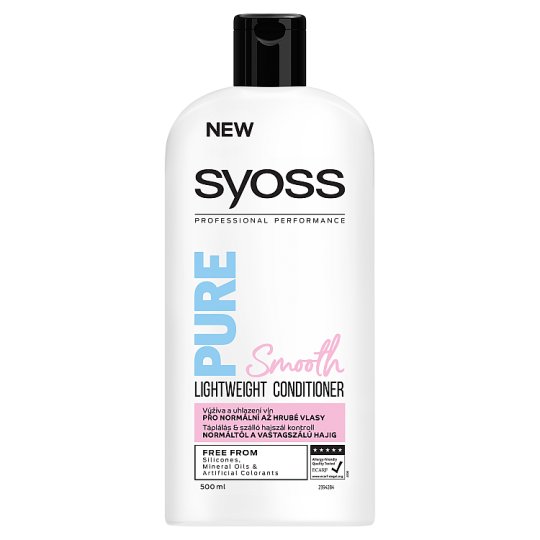 Syoss Pure Smooth könnyed hajbalzsam normáltól vastagszálú hajig 500 ml