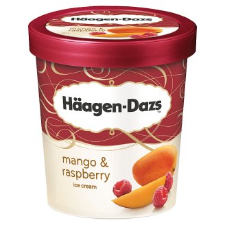 Häagen-Dazs mangó jégkrém málnás díszítéssel 500 ml