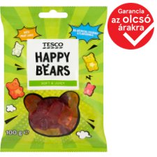 Tesco Happy Bears Mixed Fruit Flavoured Gums 100 g