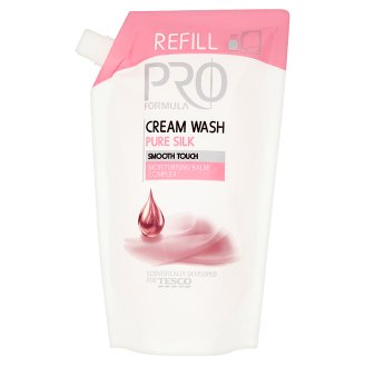 Tesco Pro Formula Pure Silk folyékony szappan utántöltő 500 ml