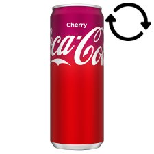 Coca-Cola Cherry Cola-Flavored Carbonated Soft Drink with Cherry Flavoring 330 ml