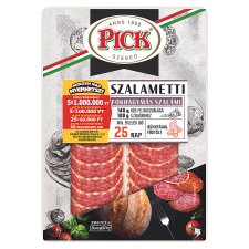 PICK Szalametti szeletelt fokhagymás szalámi 60 g