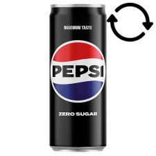 Pepsi Zero Cola Flavoured Energy-Free Carbonated Drink with Sweeteners 330 ml